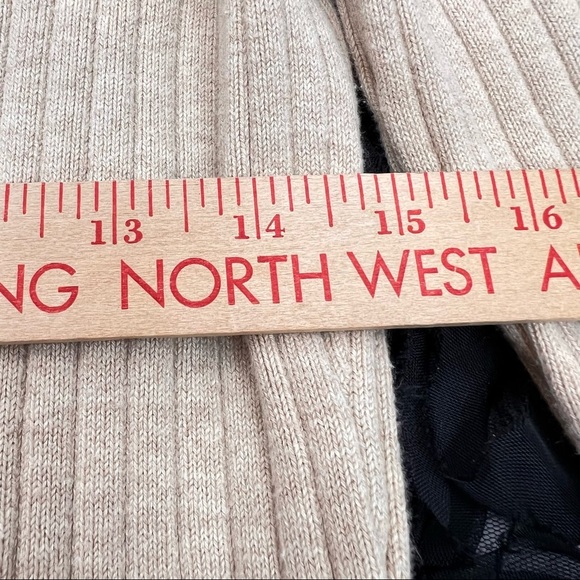 J. Mclaughlin Womens Full Zip Ribbed Tan Cardigan Size XL Closet Staple Casual - Picture 9 of 11